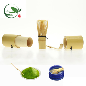 Travel Mini Whisk Utensil Bamboo Canister Tea Set